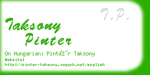 taksony pinter business card